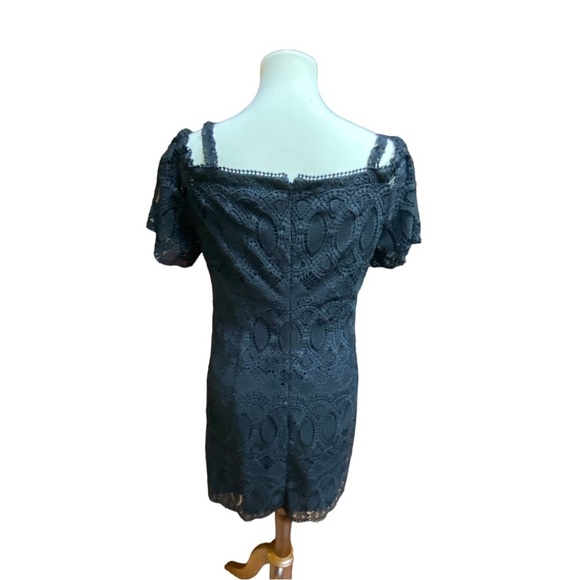 WHBM Lace Overlay Cold Shoulder Dress - Picture 14 of 16